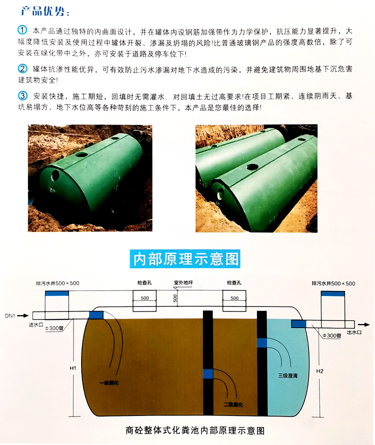 大峪镇玻璃钢化粪池